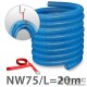 Einblasschlauch weich NW75 (3''), L 20m (blau)