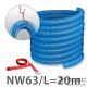 Einblasschlauch weich NW63 (2½''), L 20m, (blau)