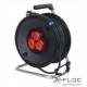 230V power adapter, 25m reel with 3x earthed socket.