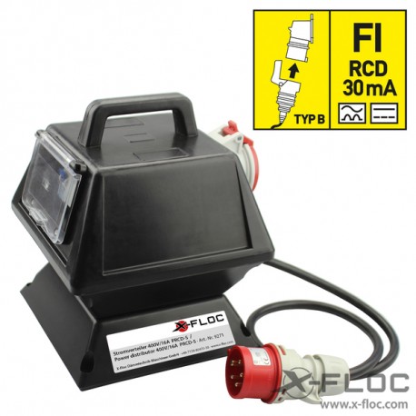 Stromverteiler 400V/16A  PRCD-S (Typ B, allstromsensitiv) +++noch nicht freigegeben+++