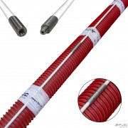 Glasfiberstange x-floc: D 8, L 6m inkl. Verbindungsstücke M8