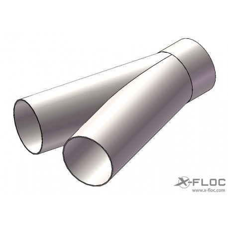 Y-piece NW90/90-90 (3½''/3½''-3½'') stainless steel