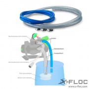 Spanngurt 1,3m mit Schlaufe und X-Floc Logo