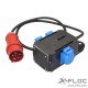 Mains adapter distributor 400V-CEE-3x 230V-Schuko (with connection cable)