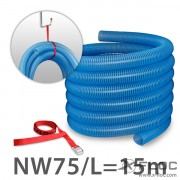 Einblasschlauch weich NW75 (3''), L 15m (blau)
